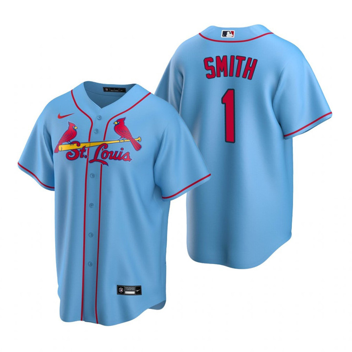 Mens St. Louis Cardinals #1 Ozzie Smith Alternate Light Blue Jersey Gift For Cardinals Fans