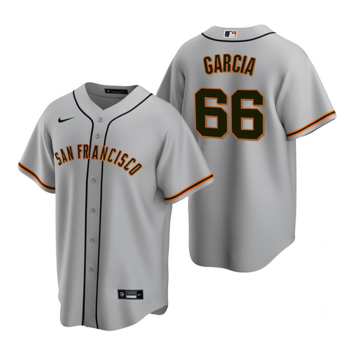 Mens San Francisco Giants #66 Jarlin Garcia 2020 Road Gray Jersey Gift For Giants Fans