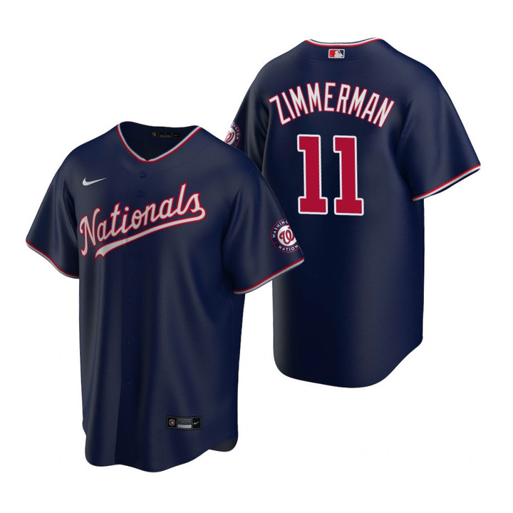 Mens Washington Nationals #11 Ryan Zimmerman 2020 Alternate Navy Jersey Gift For Nationals Fans