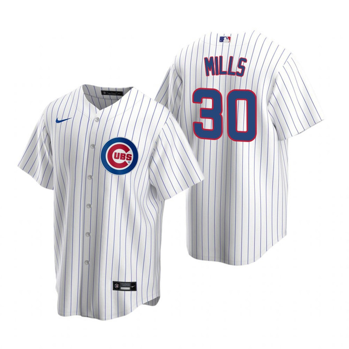 Mens Chicago Cubs #30 Alec Mills 2020 Home White Jersey Gift For Cubs Fans
