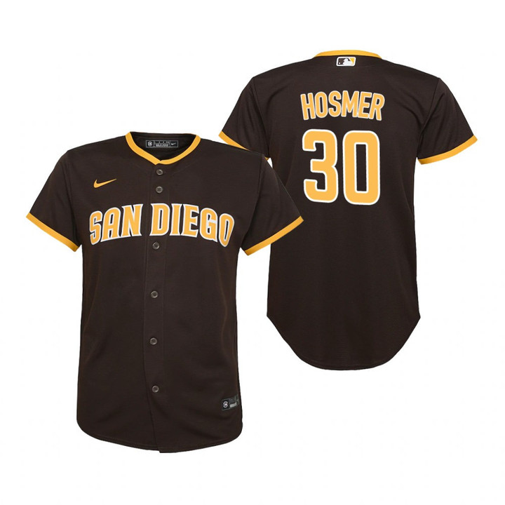Youth San Diego Padres #30 Eric Hosmer 2020 Brown Jersey Gift For Padres Fans