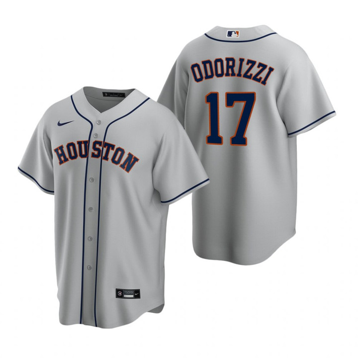 Mens Houston Astros #17 Jake Odorizzi 2020 Gray Road Jersey Gift For Astros Fans