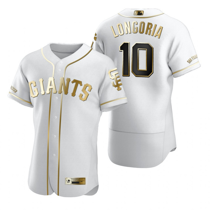 San Francisco Giants #10 Evan Longoria Mlb Golden Edition White Jersey Gift For Giants Fans