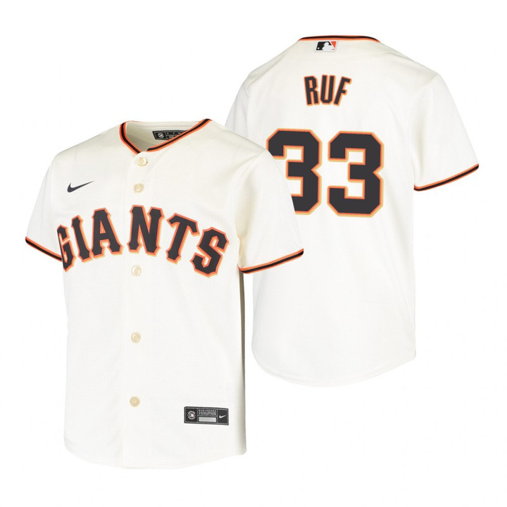 Youth San Francisco Giants #33 Darin Ruf 2020 Alternate Cream Jersey Gift For Giants Fans