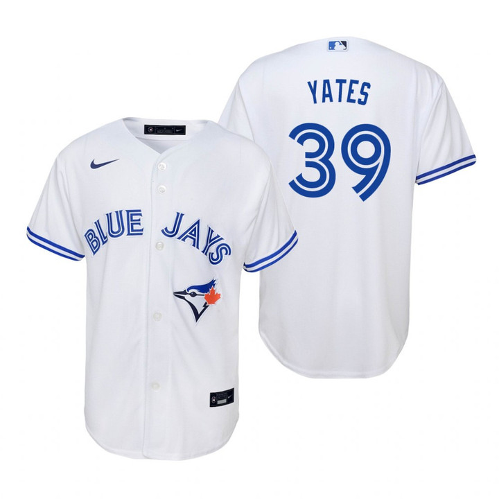 Youth Toronto Blue Jays #39 Kirby Yates 2020 White Jersey Gift For Blue Jays Fans