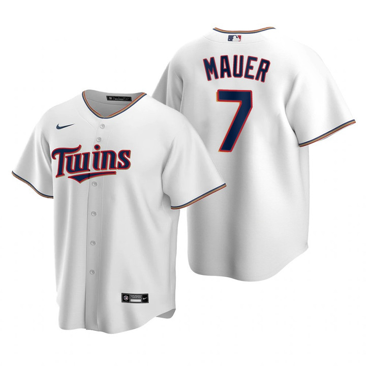 Youth Minnesota Twins #7 Joe Mauer Collection 2020 Alternate White Jersey Gift For Twins Fans