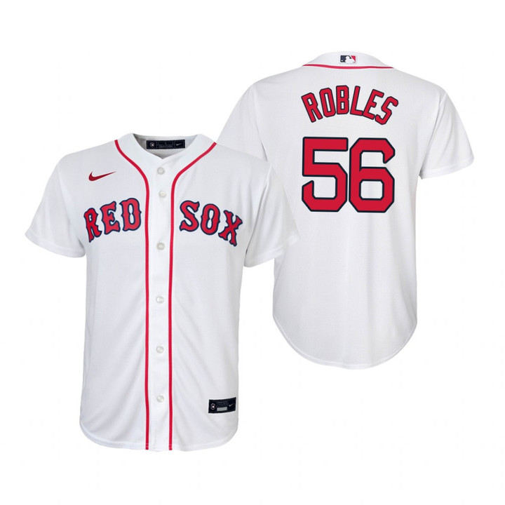 Youth Boston Red Sox #56 Hansel Robles 2020 White Jersey Gift For Red Sox Fans