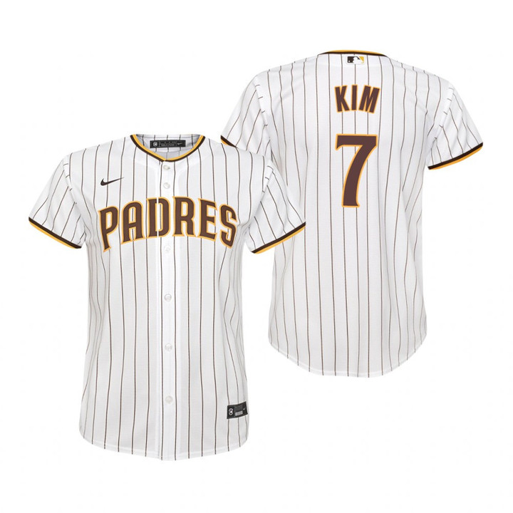 Youth San Diego Padres #7 Ha-Seong Kim 2020 White Jersey Gift For Padres Fans