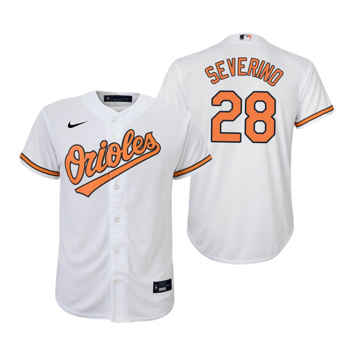 Youth Baltimore Orioles #28 Pedro Severino 2020 Alternate White Jersey Gift For Orioles Fans