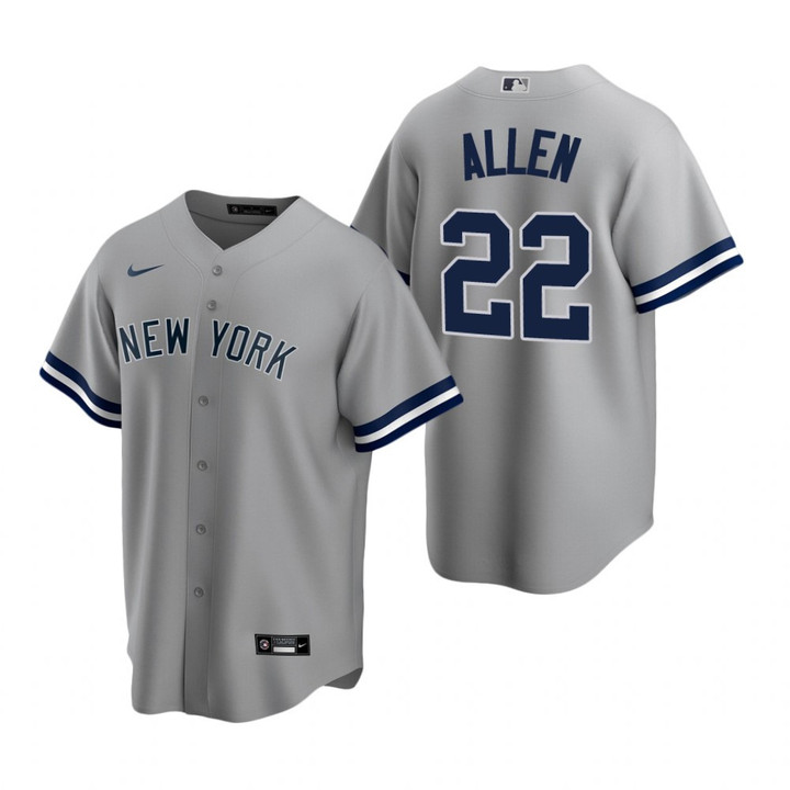 Mens New York Yankees #22 Greg Allen 2020 Road Gray Jersey Gift For Yankees Fans