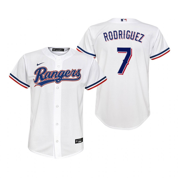Youth Texas Rangers #7 Ivan Rodriguez 2020 White Jersey Gift For Rangers Fans