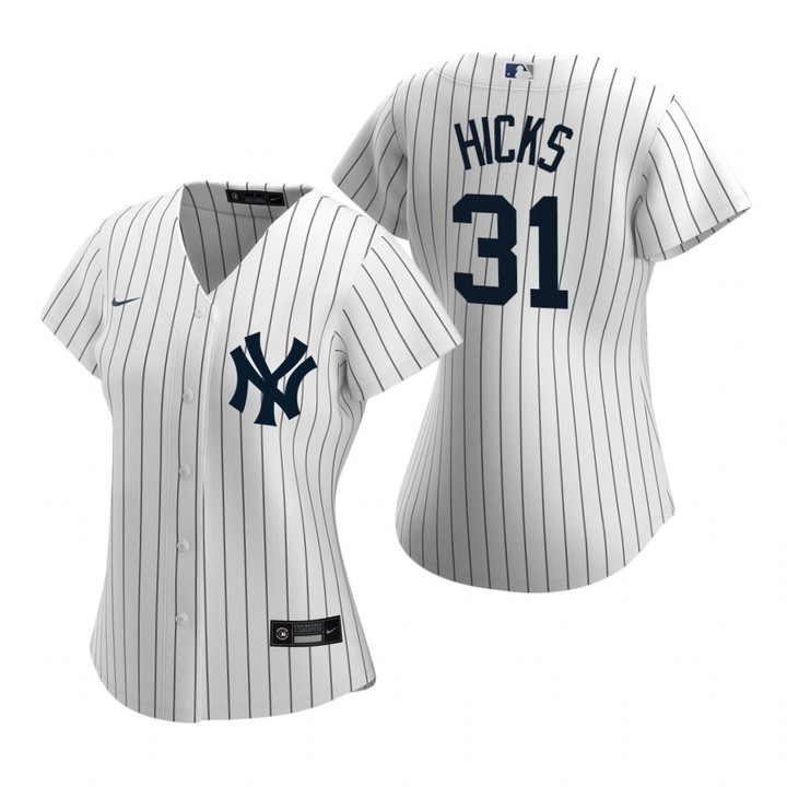 Womens New York Yankees #31 Aaron Hicks 2020 White Jersey Gift For Yankees Fans