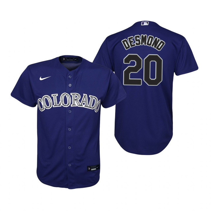 Youth Colorado Rockies #20 Ian Desmond Collection 2020 Alternate Purple Jersey Gift For Rockies Fans