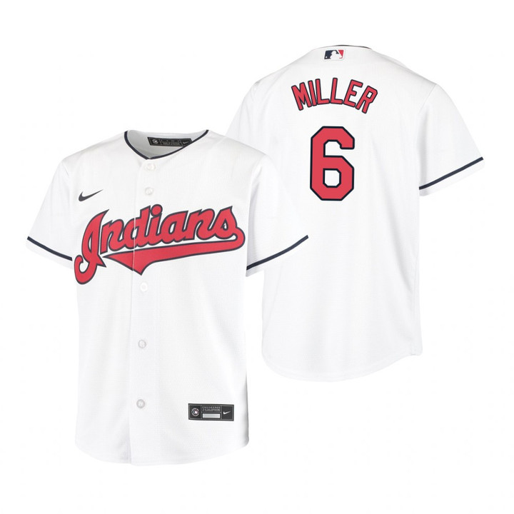 Youth Cleveland Baseball #6 Owen Miller 2020 Alternate White Jersey Gift For Cleveland Baseball Fans