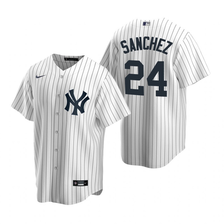 Mens New York Yankees #24 Gary Sanchez 2020 Home White Jersey Gift For Yankees Fans