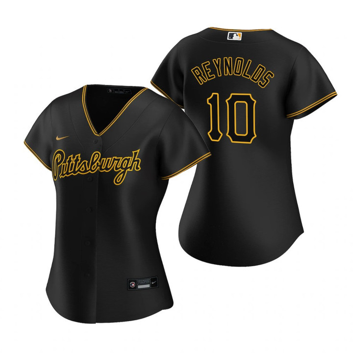Womens Pittsburgh Pirates #10 Bryan Reynolds 2020 Black Jersey Gift For Pirates Fans