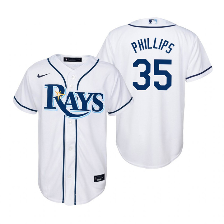 Youth Tampa Bay Rays #35 Brett Phillips 2020 White Jersey Gift For Rays Fans