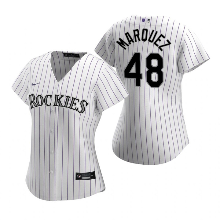 Womens Colorado Rockies #48 German Marquez 2020 White Jersey Gift For Rockies Fans