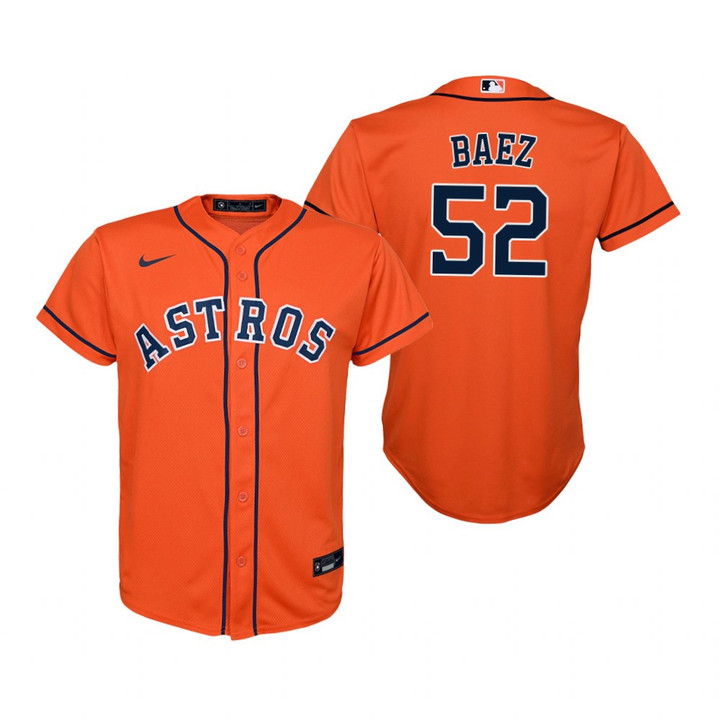 Youth Houston Astros #52 Pedro Baez 2020 Orange Jersey Gift For Astros Fans