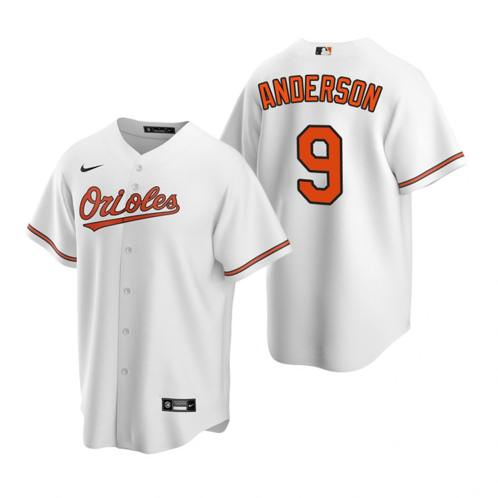Mens Baltimore Orioles #9 Brady Anderson Retired Player White Jersey Gift For Baltimore Orioles Fans