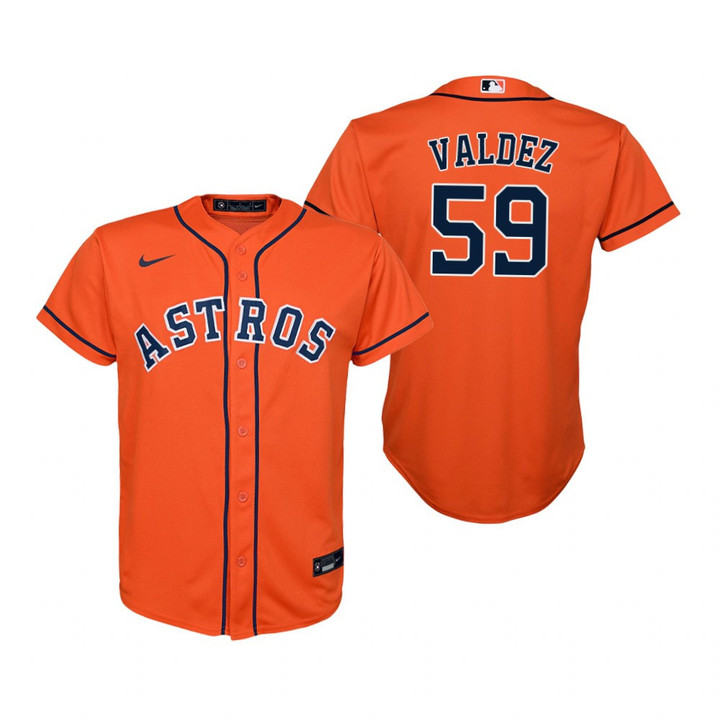 Youth Houston Astros #59 Framber Valdez 2020 Orange Jersey Gift For Astros Fans
