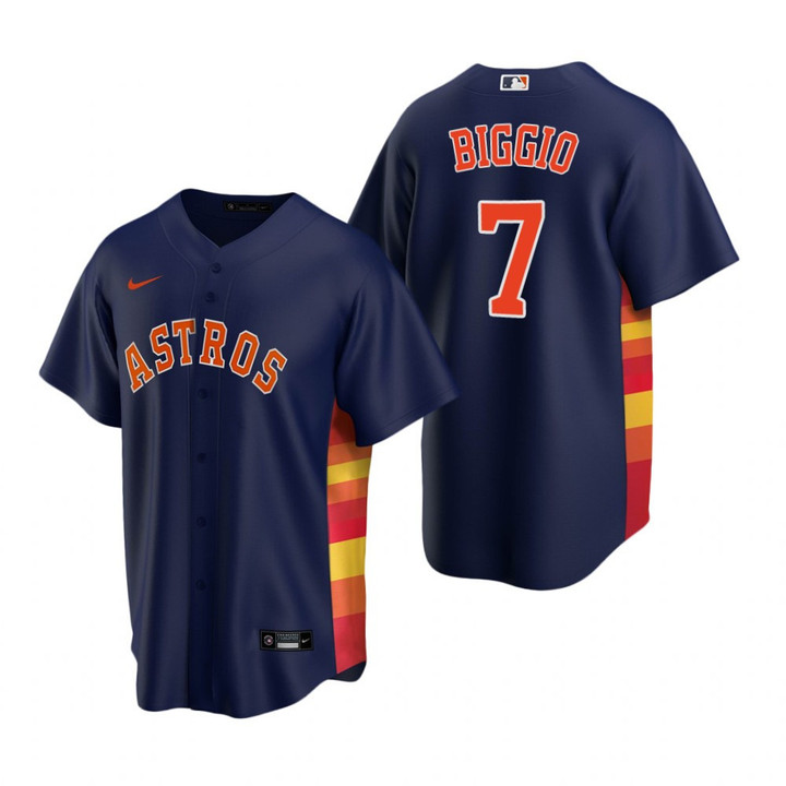 Mens Houston Astros #7 Craig Biggio 2020 Alternate Navy Jersey Gift For Astros Fans