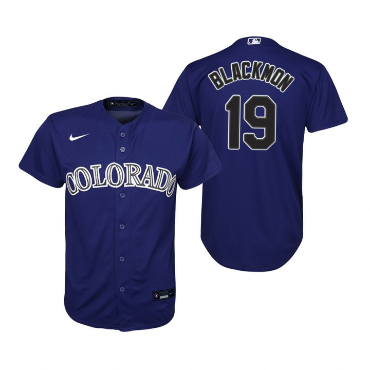 Youth Colorado Rockies #19 Charlie Blackmon Collection 2020 Alternate Purple Jersey Gift For Rockies Fans