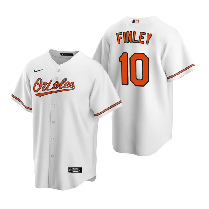 Mens Baltimore Orioles #10 Steve Finley Retired Player White Jersey Gift For Baltimore Orioles Fans