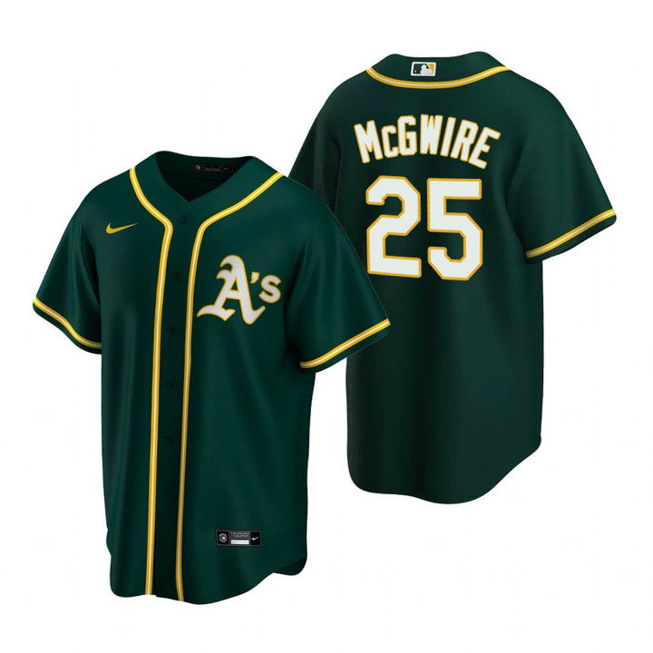 Mens Athletics #25 Mark Mcgwire Green Alternate Jersey Gift For Athletics Fans