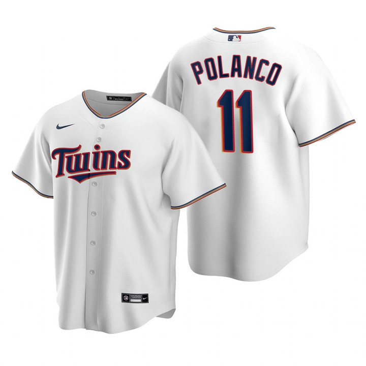 Youth Minnesota Twins #11 Jorge Polanco Collection 2020 Alternate White Jersey Gift For Twins Fans