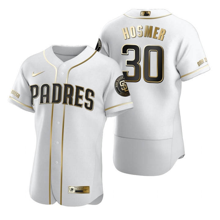 San Diego Padres #30 Eric Hosmer Mlb Golden Edition White Jersey Gift For Padres Fans