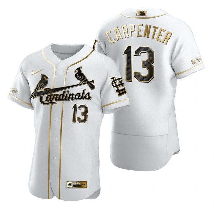 St. Louis Cardinals #13 Mlb Golden Edition White Jersey Gift For Cardinals Fans