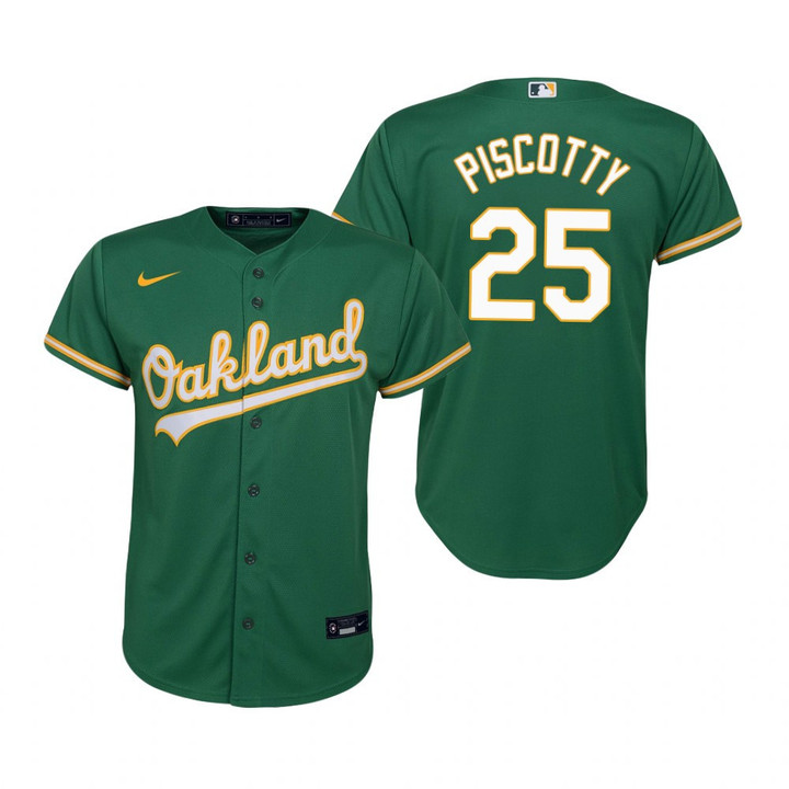 Youth Oakland Athletics #25 Stephen Piscotty 2020 Alternate Kelly Green Jersey Gift For Athletics Fans