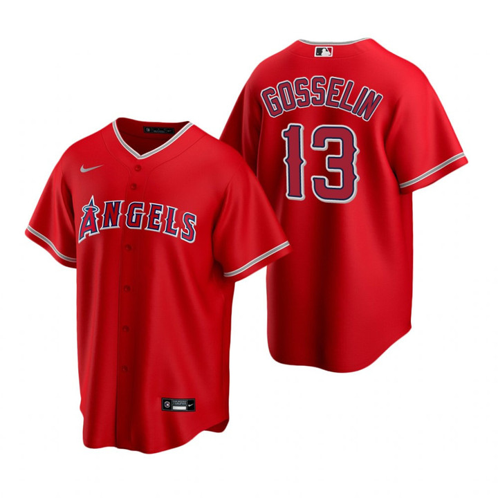 Mens Los Angeles Angels #13 Philip Gosselin 2020 Alternate Red Jersey Gift For Phillies Fans