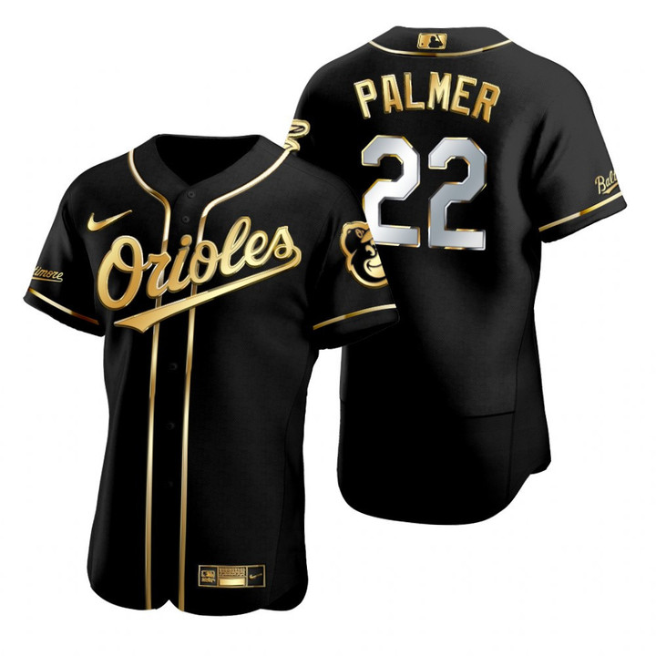Baltimore Orioles #22 Jim Palmer Mlb Golden Edition Black Jersey Gift For Orioles Fans
