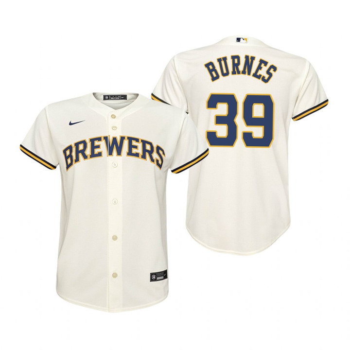 Youth Milwaukee Brewers #39 Corbin Burnes 2020 Cream Jersey Gift For Brewers Fans