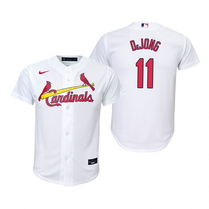 Youth St Louis Cardinals #11 Paul Dejong 2020 Home White Jersey Gift For Cardinals Fans