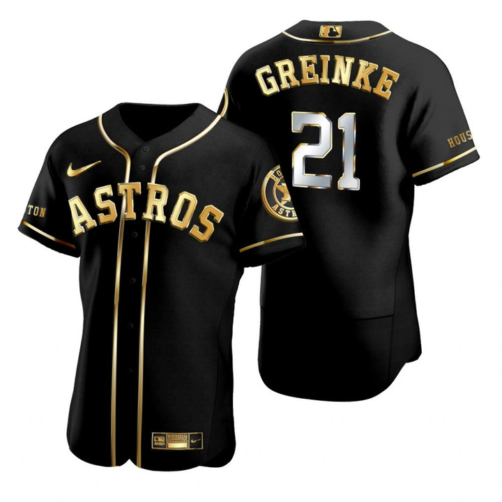 Houston Astros #21 Martin Maldonado Mlb Golden Edition Black Jersey Gift For Astros Fans