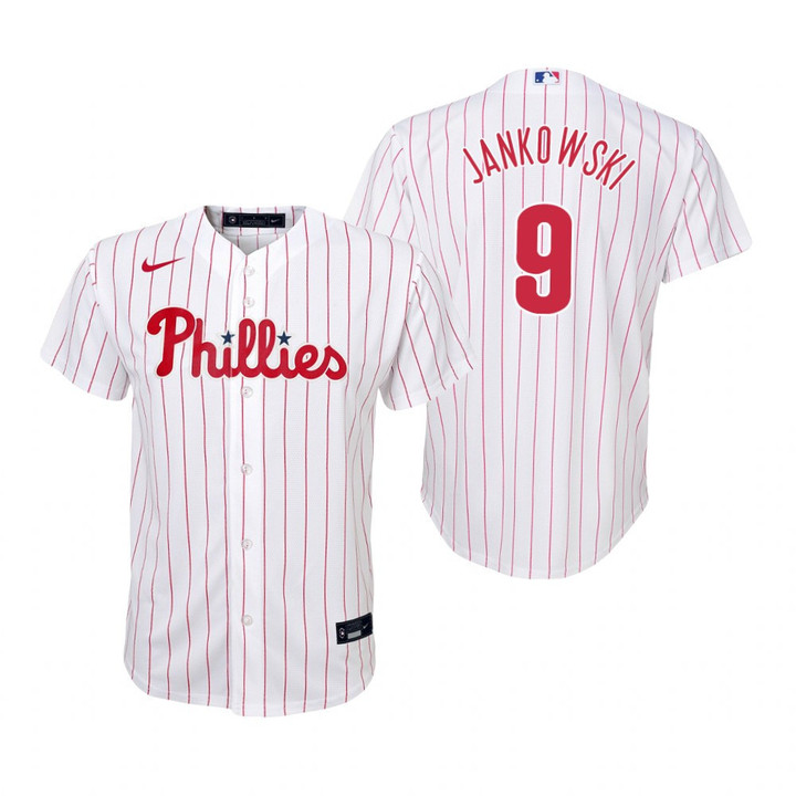 Youth Philadelphia Phillies #9 Travis Jamkowski 2020 White Jersey Gift For Phillies Fans