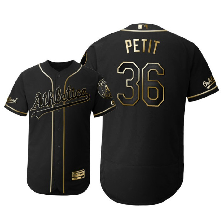 Oakland Athletics #36 Yusmeiro Petit Mlb 2019 Golden Edition Black Jersey Gift For Athletics Fans