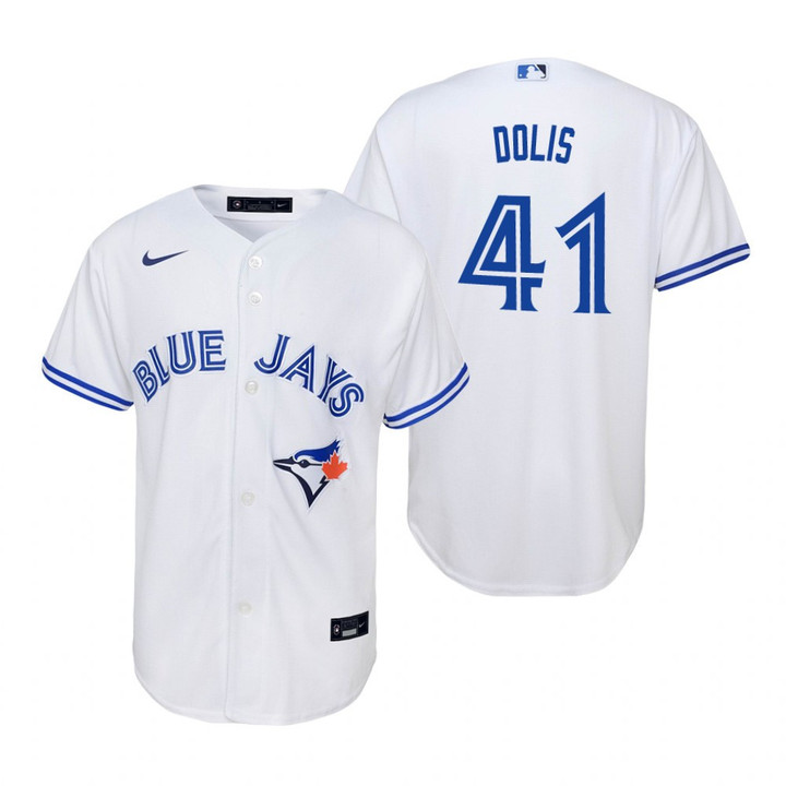 Youth Toronto Blue Jays #41 Rafael Dolis 2020 White Jersey Gift For Blue Jays Fans