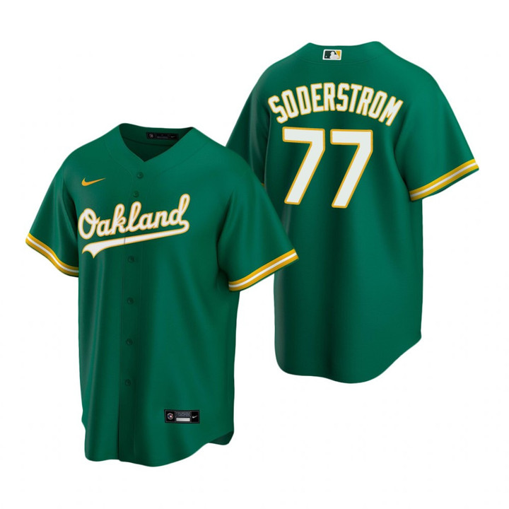 Mens Athletics #77 Tyler Soderstrom Kelly Green Alternate Jersey Gift For Athletics Fans