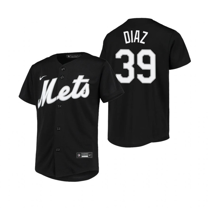 Youth New York Mets #39 Edwin Diaz 2020 Alternate Black Jersey Gift For Mets Fans