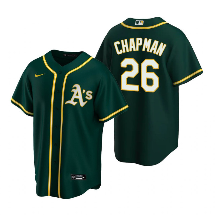 Mens Athletics #26 Matt Chapman Green Alternate Jersey Gift For Athletics Fans