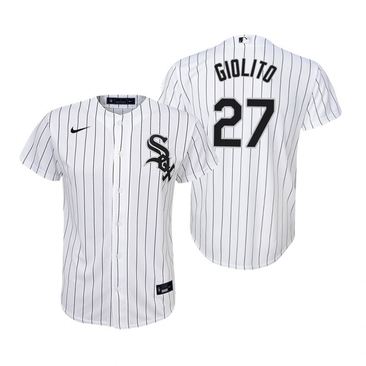 Youth Chicago White Sox #27 Lucas Giolito Collection 2020 Alternate White Jersey Gift For Sox Fans