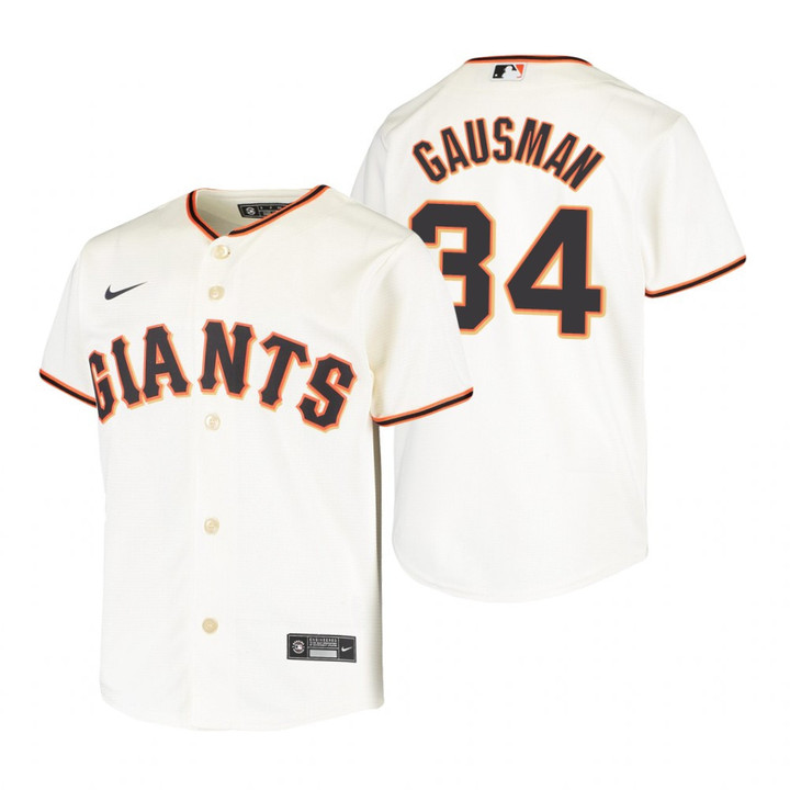 Youth San Francisco Giants #34 Kevin Gausman 2020 Alternate Cream Jersey Gift For Giants Fans