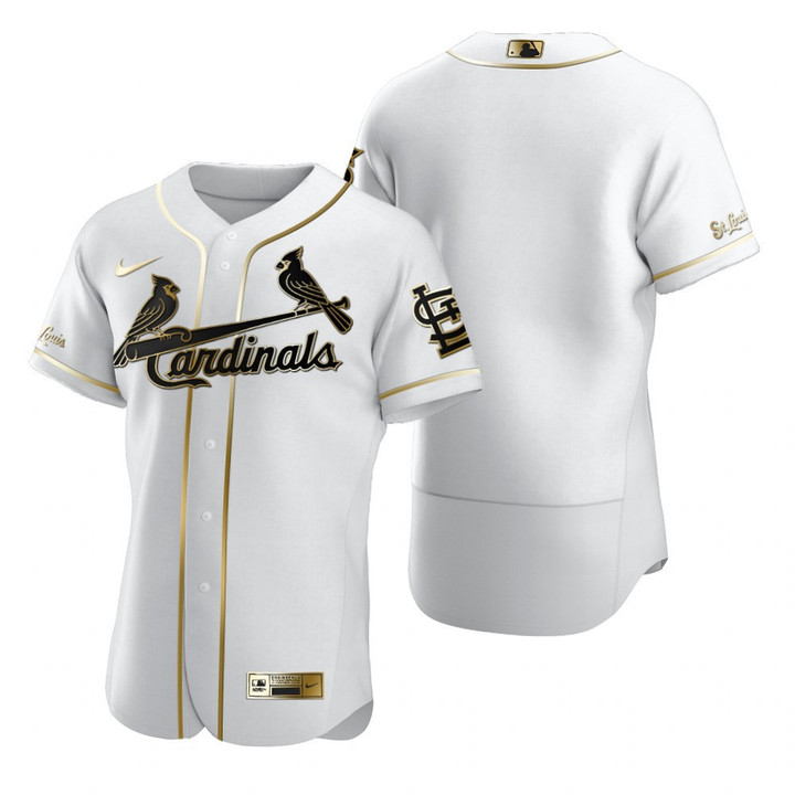 St. Louis Cardinals Mlb Golden Edition White Jersey Gift For Cardinals Fans