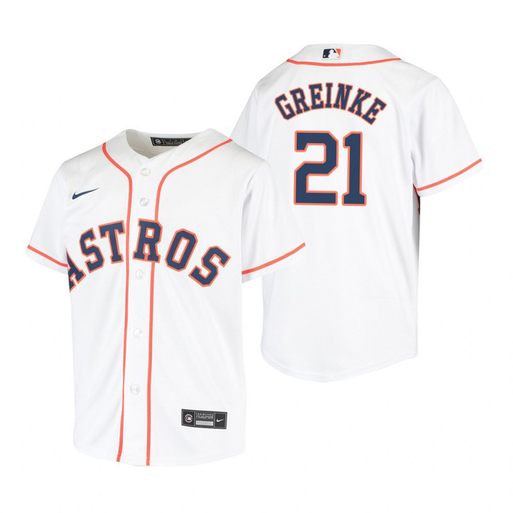 Youth Houston Astros #21 Zack Greinke 2020 White Jersey Gift For Astros Fans