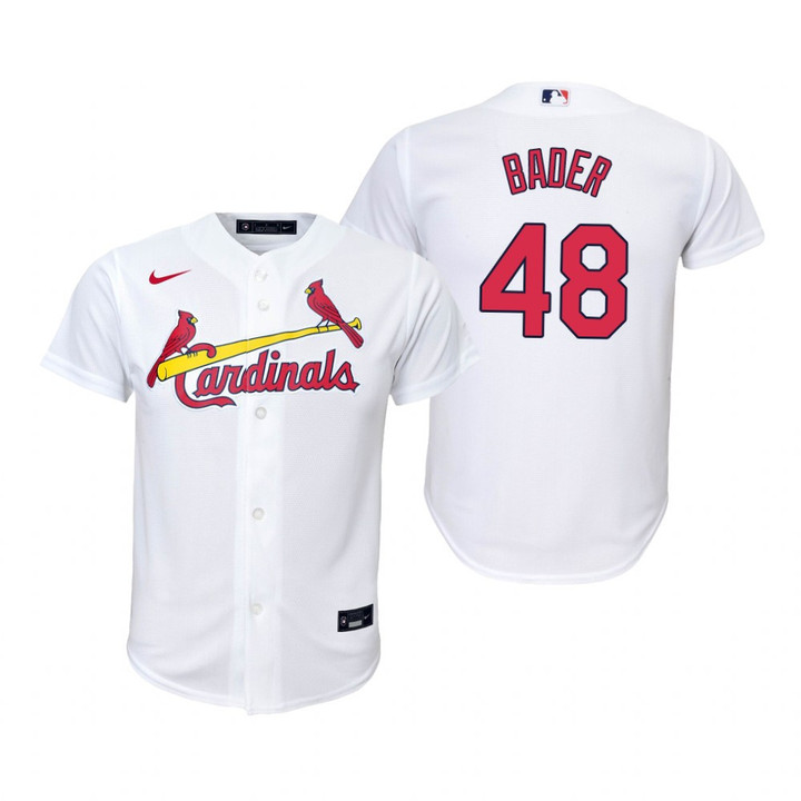 Youth St Louis Cardinals #48 Harrison Bader 2020 Home White Jersey Gift For Cardinals Fans