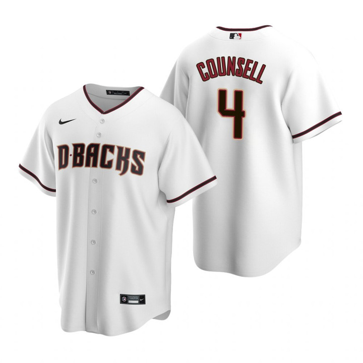Mens Arizona Diamondbacks #4 Craig Counsell 2020 Retired White Jersey Gift For Phillies Fans